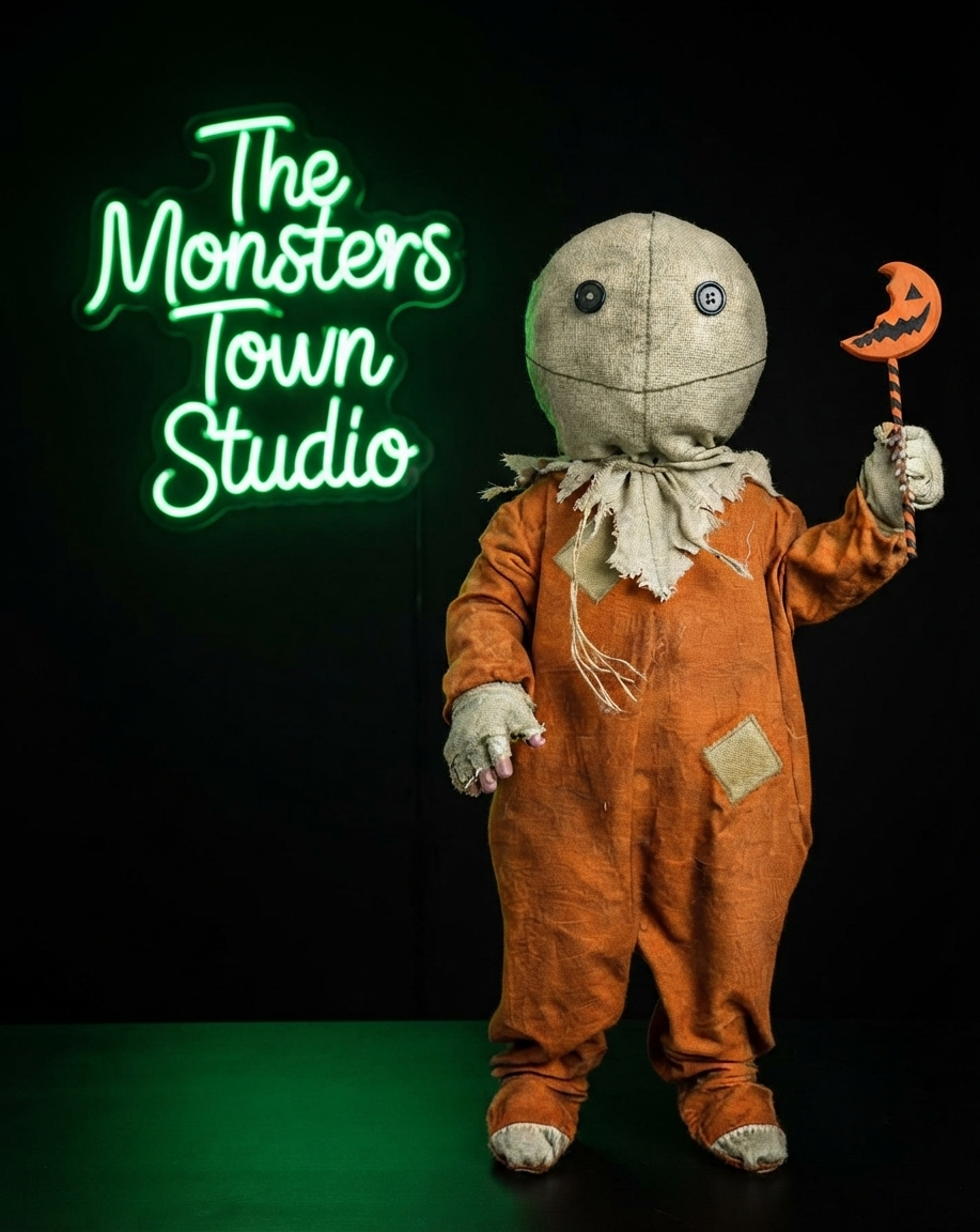 Muñeco Coleccionable Sam – Edición Trick 'r Treat con Máscara Removible